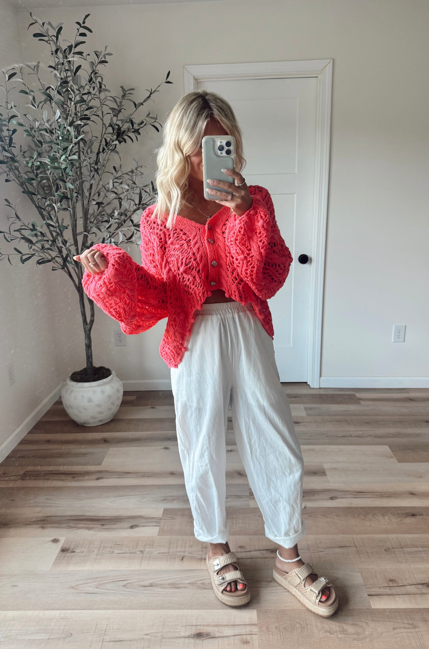 Coral Reef Cropped Cardigan