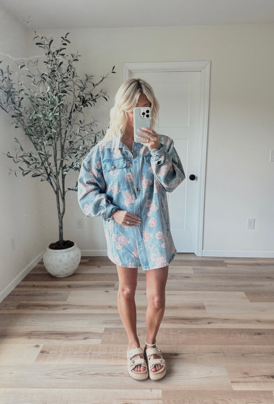 Floral Jean Jacket