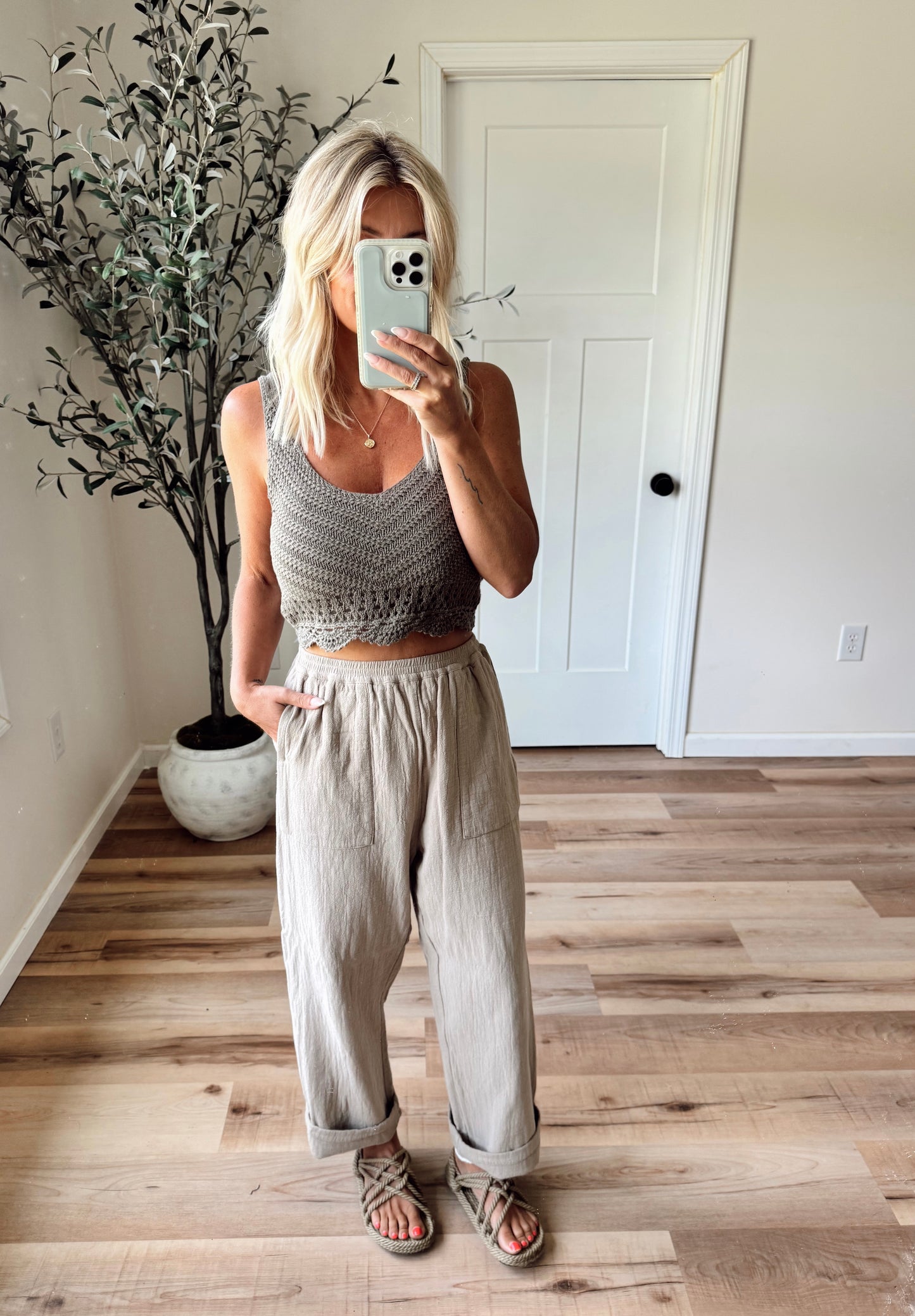 Moss Crochet Tank